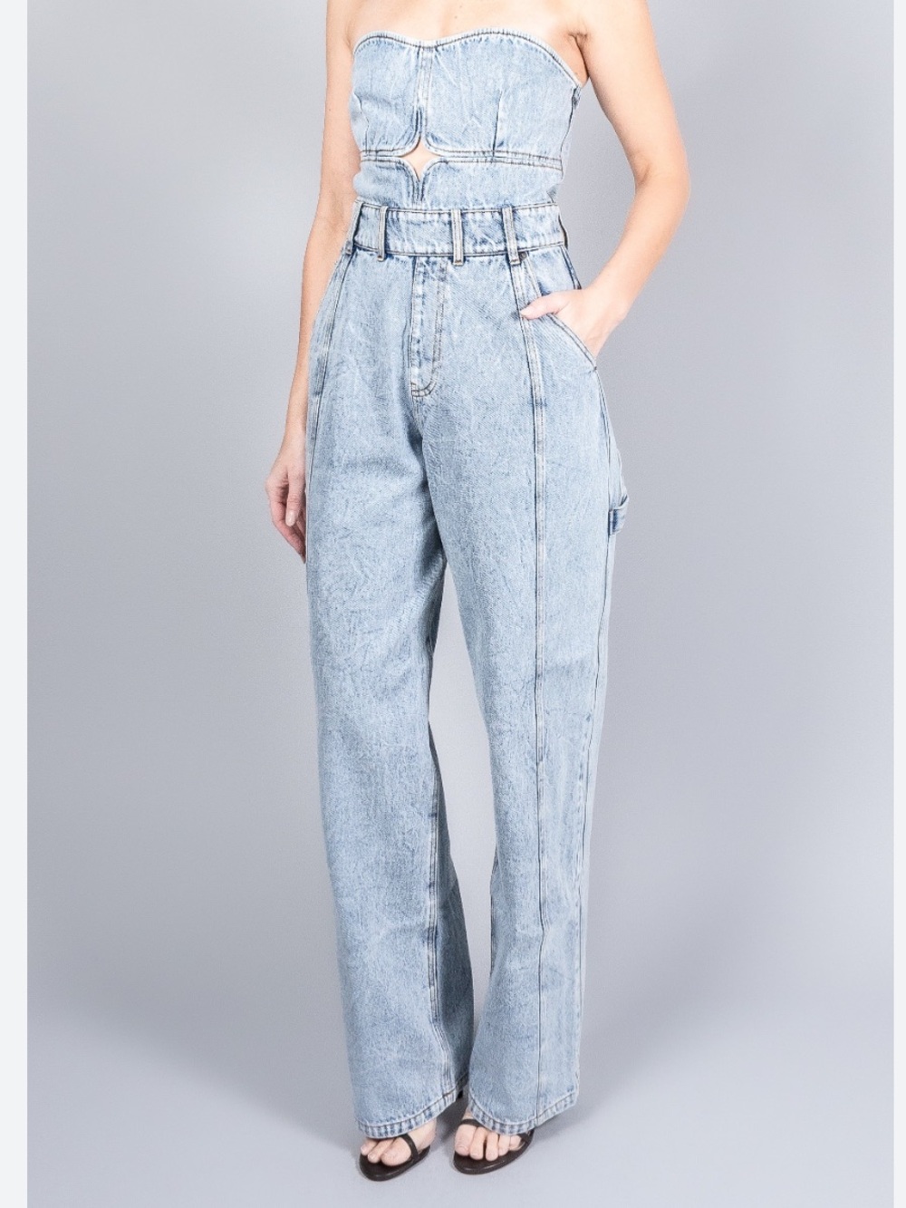 Yigal Azrouël Roxy Jumpsuit Light Blue